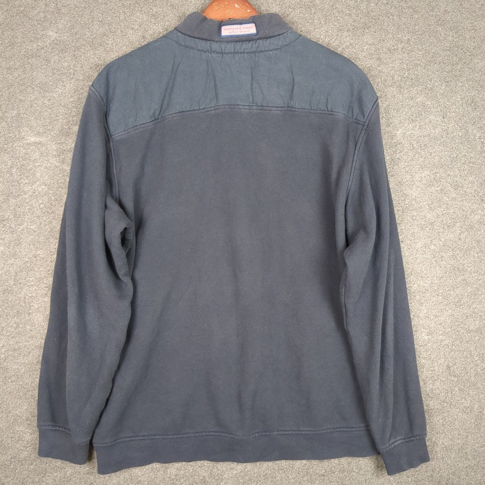 Vineyard Vines Quarter Zip Pullover Sweatshirt Mens Large Navy Cotton - Picture 7 of 12